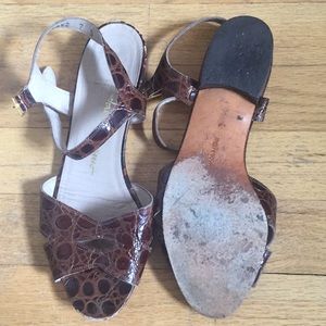 Salvatore Ferragamo Shoes - Ferragamo Crocodile Sandals Salvatore Ferragamo Shoes - Ferragamo Crocodile Sandals